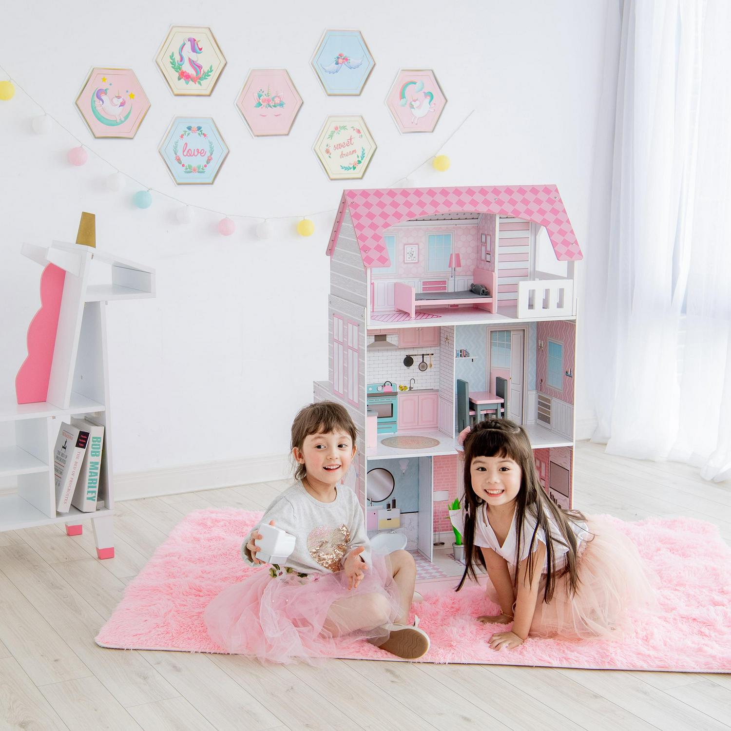 Teamson Kids Wonderland Ariel 2-in-1 Dollhouse/Play Kitchen Set