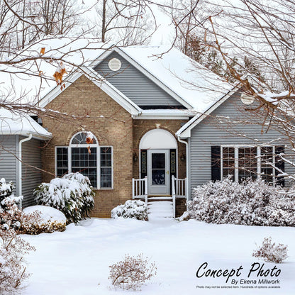 Ekena Millwork 52"W x 13"H x 2-3/4"P Rams Head Architectural Grade PVC Pediment (Urn Ships Unattached in Box)