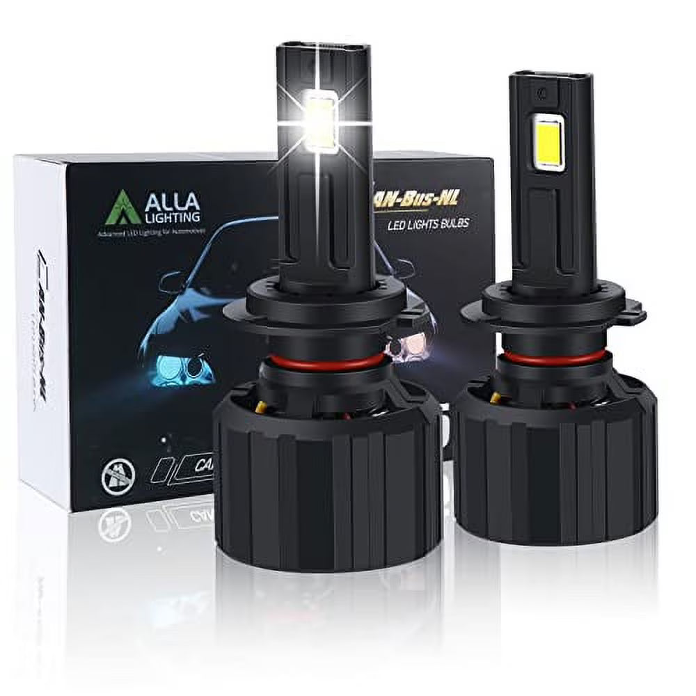 Alla Lighting 16000Lms CANBus HB5 9007 LED Headlights Bulbs, 6500K Xenon White, Xtreme Super Bright Dual Hi/Low Beam Conversion Kits Replacement