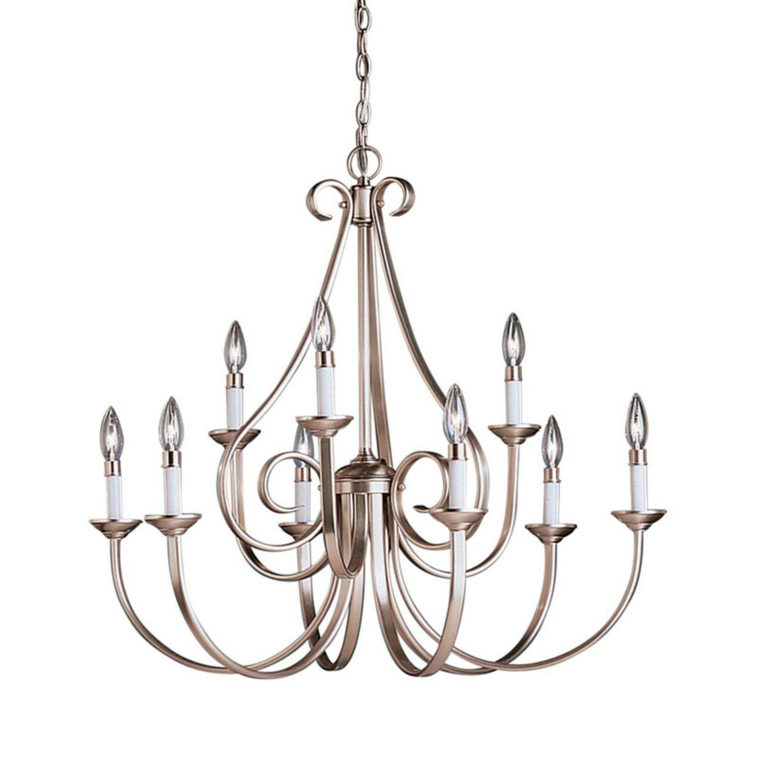 2031NI-Kichler Lighting-Dover - 9 light Chandelier - with Transitional inspirations - 29 inches tall by 32 inches wide-Brushed Nickel Finish
