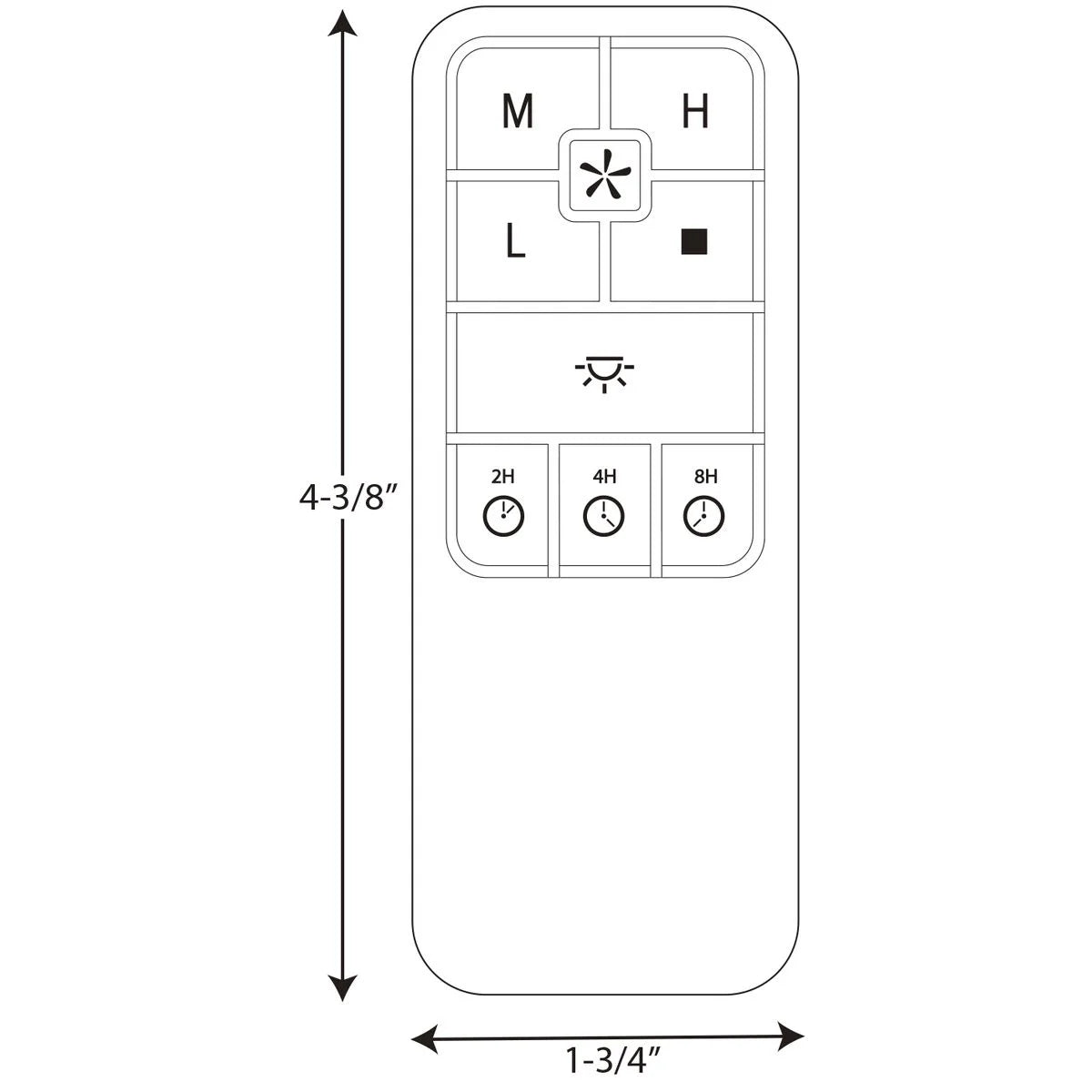 P2667-31-Progress Lighting-AirPro Fan Control - Ceiling Fan Wifi Remote Control