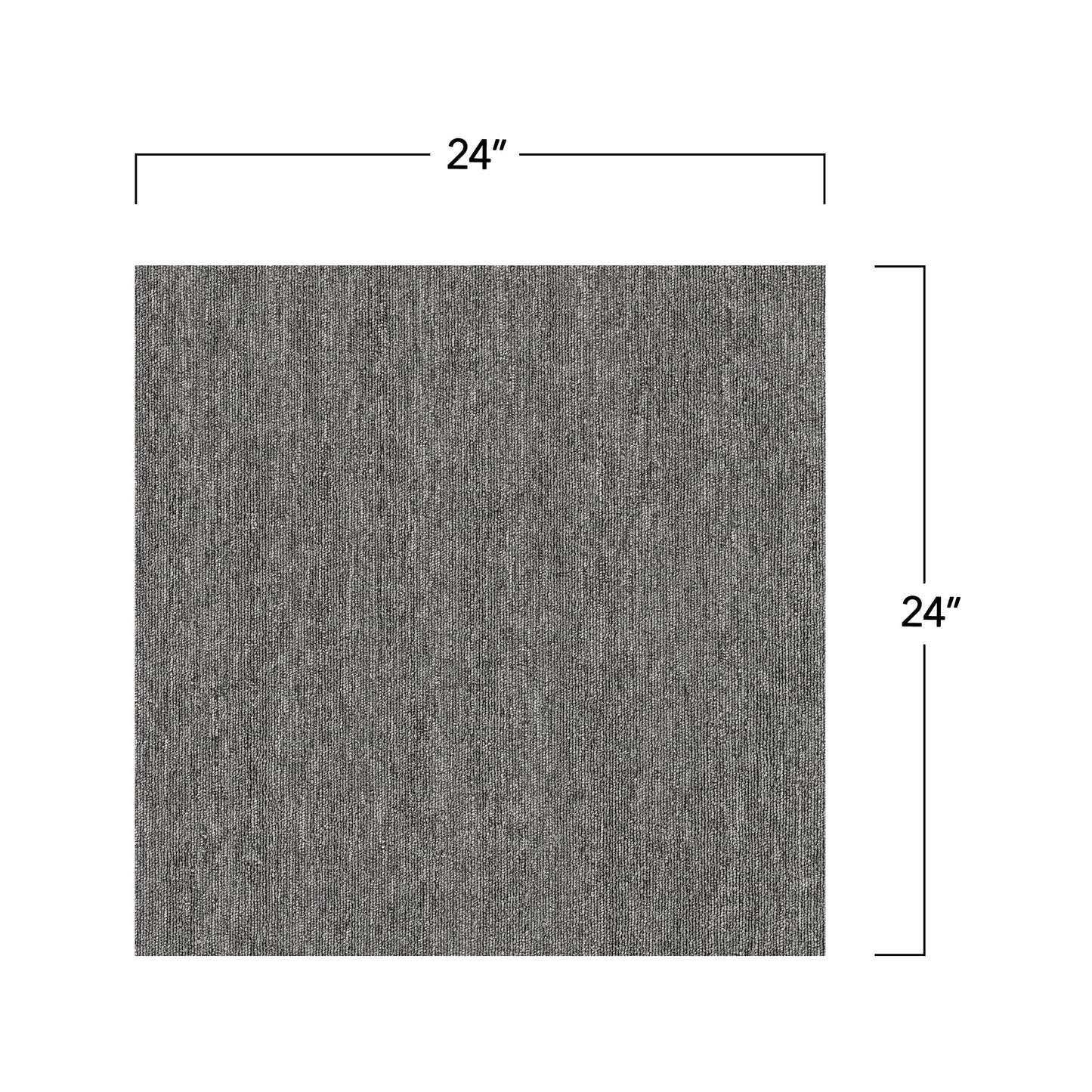 Mohawk Basics 24" x 24" Carpet Tile with EnviroStrand PET Fiber in Iron (96 sq ft per carton)
