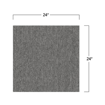 Mohawk Basics 24" x 24" Carpet Tile with EnviroStrand PET Fiber in Iron (96 sq ft per carton)