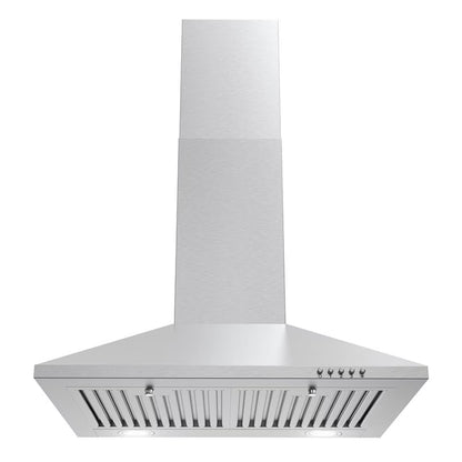 24 in. Ducted Wall Mount Range Hood in Stainless Steel with LED Lighting