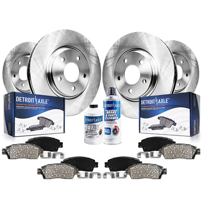 Detroit Axle - Brake Kit for 2019 2020 2021 Subaru Forester, Disc Brake Rotors Ceramic Brakes Pads with Hardware Replacement : 12.44" inch Front and 11.22" inch Rear Brake Rotors