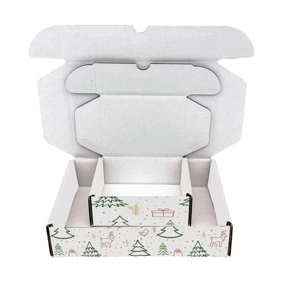 Ucanpack Christmas Packing Boxes 11 x 7 ft x 3 ft" - 50 Pack Winter Forest Printed Holiday Boxes - Holiday Shipping Box Made In USA Holiday Box Corrugated Shipping Boxes