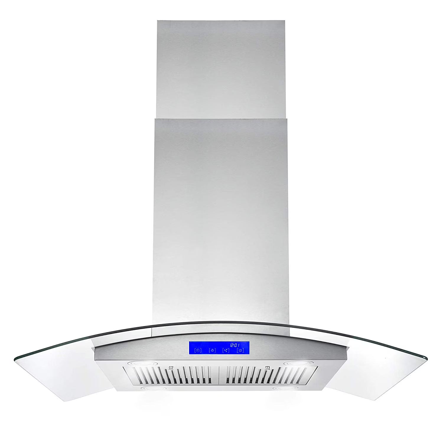 Cosmo 30 in. Ducted Island Range Hood in Stainless Steel with LED Lighting and Permanent Filters