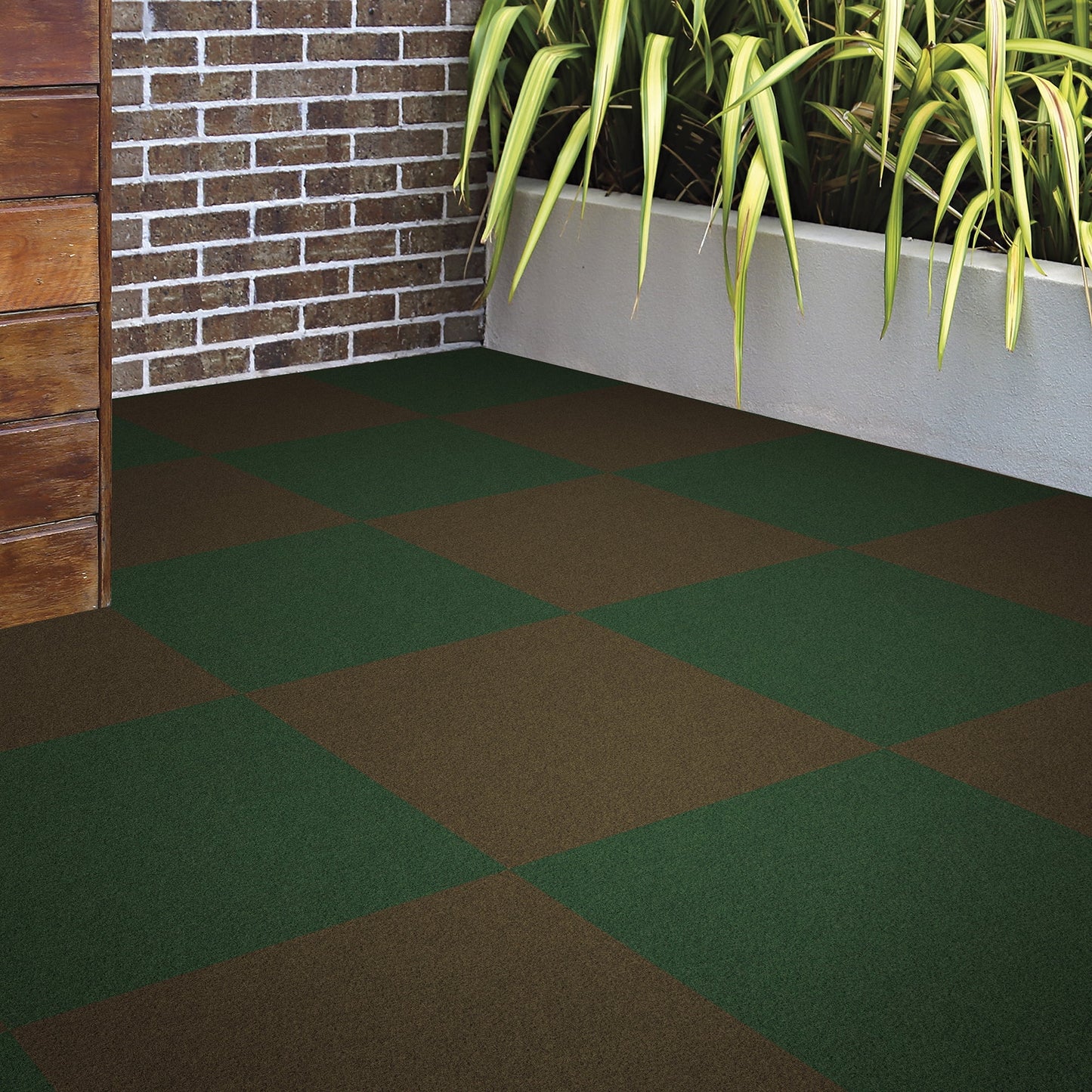Grizzly Grass Slate Grey Carpet Tiles - 24" x 24" Indoor/Outdoor, Peel and Stick Carpet Tiles - 60 sq. ft. per box - Pack of 15 Tiles