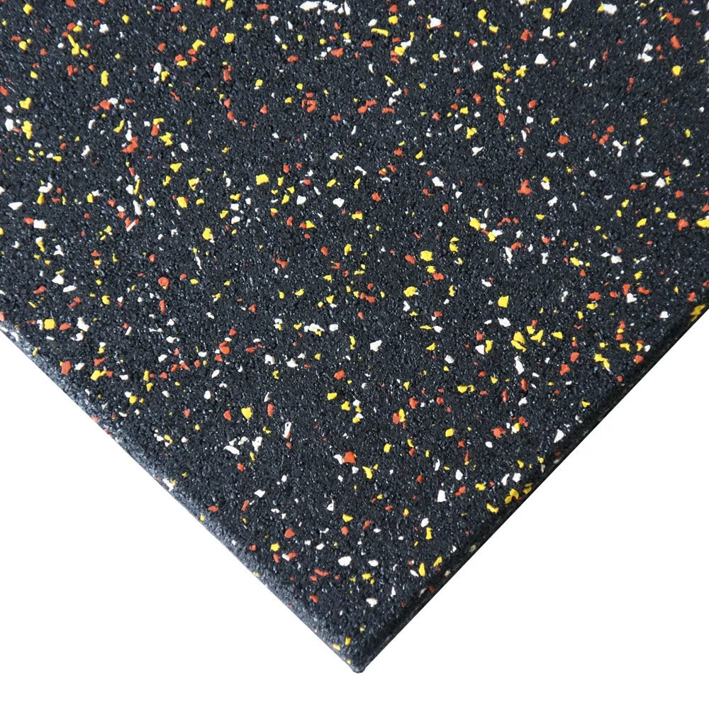 Rubber-Cal "Eco-Safety" Interlocking Playground Tiles - 3 x 19.5 x 19.5 Inch - 40 Pack - 111 Square Feet Coverage - Blue/White Speckled