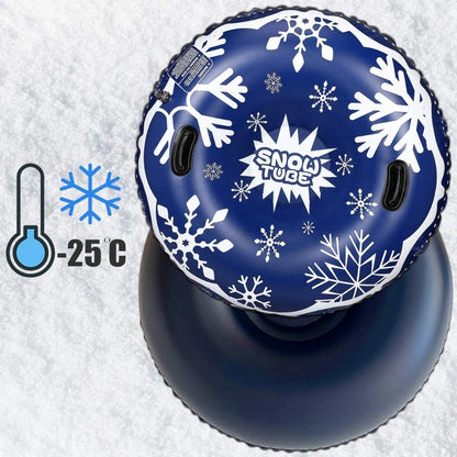 Snow Tube - Winter Saving LONGRV 47 In. Snow Sled, Inflatable Snow Tubes for Sledding Kids, Tubes for Floating with 2 Handles, Snow Sled for Adults and Children for Christmas