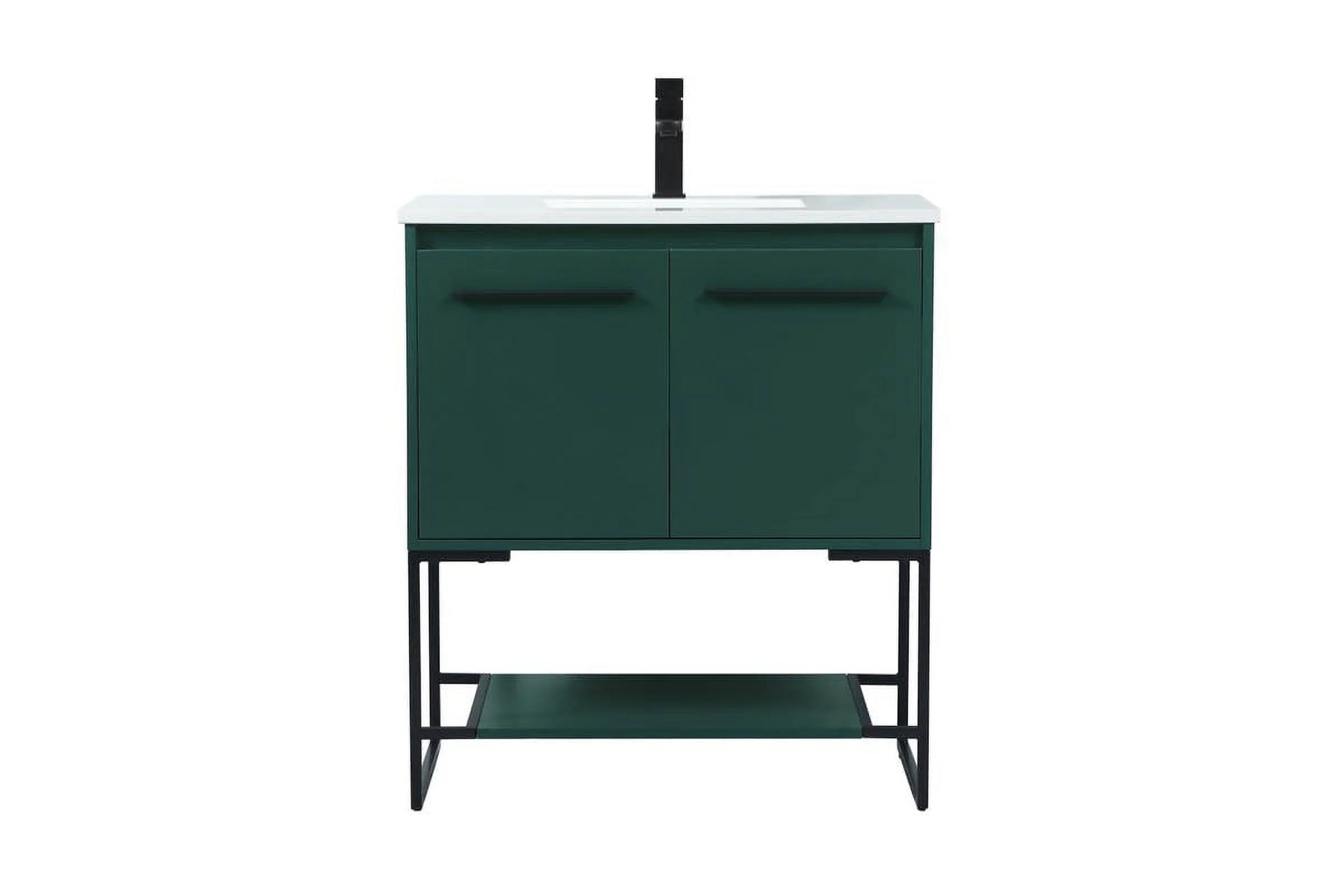 Elegant Lighting Vf42530m Sloane 30" Free Standing Single Basin Vanity Set - Green