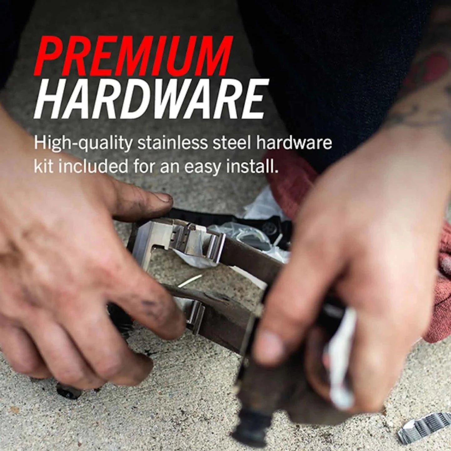 Power Stop Front Z26 Street Warrior Carbon-Fiber Ceramic Brake Pads with Hardware Z26-2195