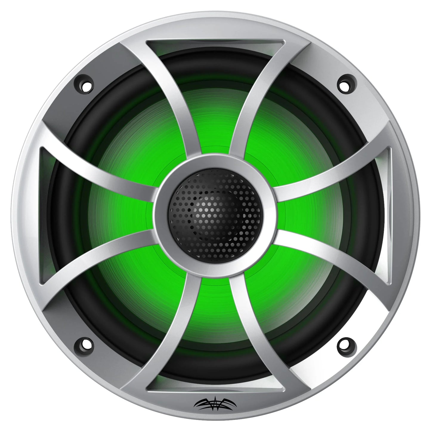 Fusion MS-RA60 Marine Stereo With 2 Pairs of Wet Sounds OE-65ic-S-RGB 6.5" Silver Grill Marine Speakers with RGB Lighting