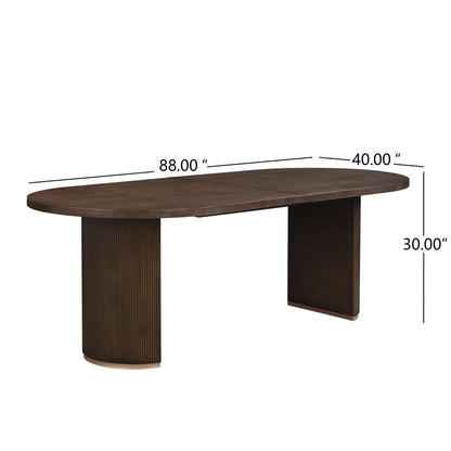 Christopher Knight Home Minimalist 88? Oval Dining Table for 4-6, Espresso