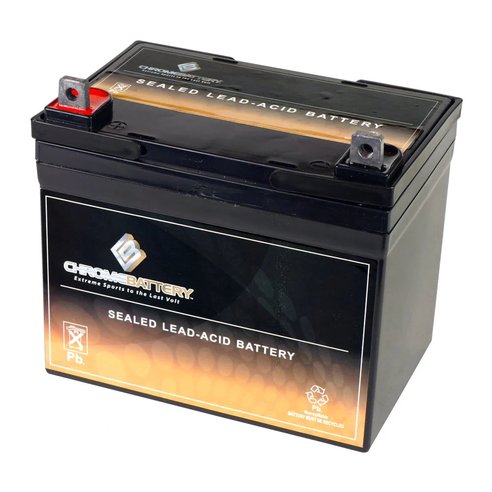 Chrome Battery 12V 35Ah Sla U1 Battery For Kubota Case John Deere Dixie Chopper Riding Mower