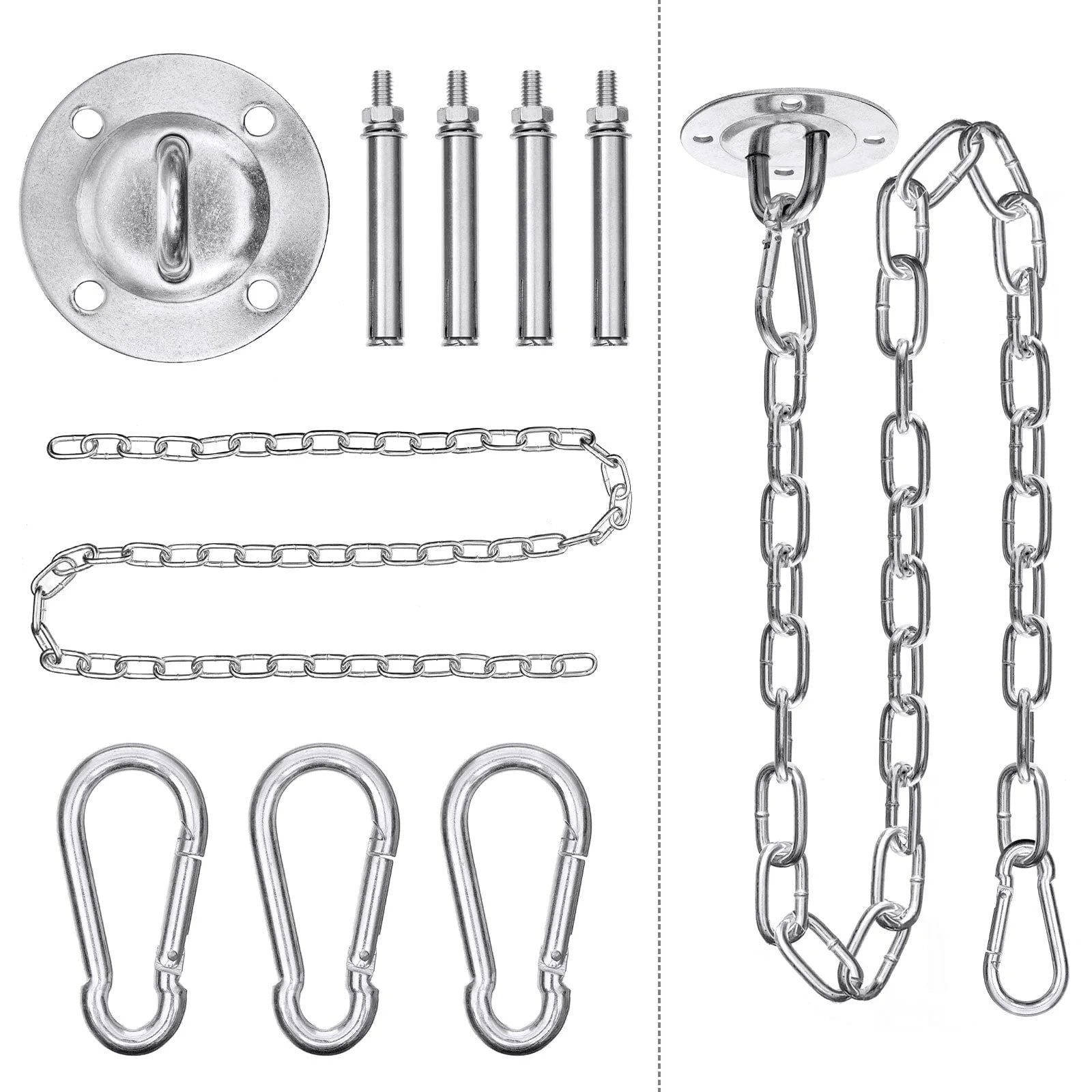 Garpans Hammock Chair Mounting Hardware Hanging Kit Ceiling Suspension Hammock Hook Kit Heavy Duty for Indoor Outdoor Yoga Gym Swing Chair Max 550 Lbs