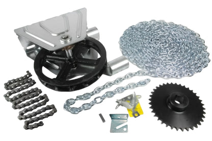 G.A.S Hardware Garage Door Chain Hoist Kit Model 2000R 4:1 Reduction Wall Mount (1.25 Inch Shaft) | Chain Hoist Replacement for Garage Door Repair | Garage Chain Replacement Set