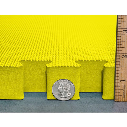 Meister X-THICK 1.5" Interlocking EVA Foam Mats - 2X Cushion for Wrestling, MMA Takedowns & Gymnastics - 2'x2' Tiles - Black - 10 Tiles (40 Sqft)