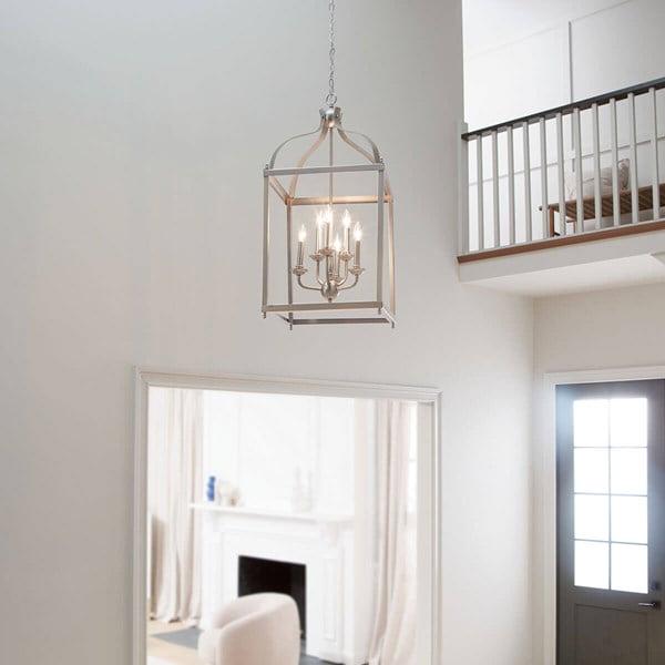 42568NI-Kichler Lighting-Larkin - 6 Light X-Large Cage Foyer with Traditional Design-36.25 inches tall by 18 inches wide-Brushed Nickel Finish