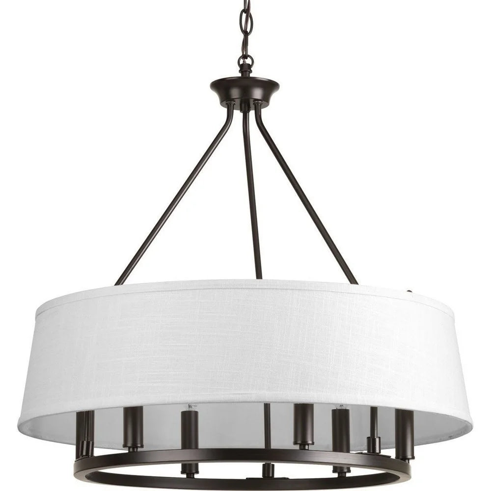 P4618-09-Progress Lighting-Cherish - Chandeliers Light - 6 Light in Coastal style - 24 Inches wide by 22.38 Inches high-Brushed Nickel Finish