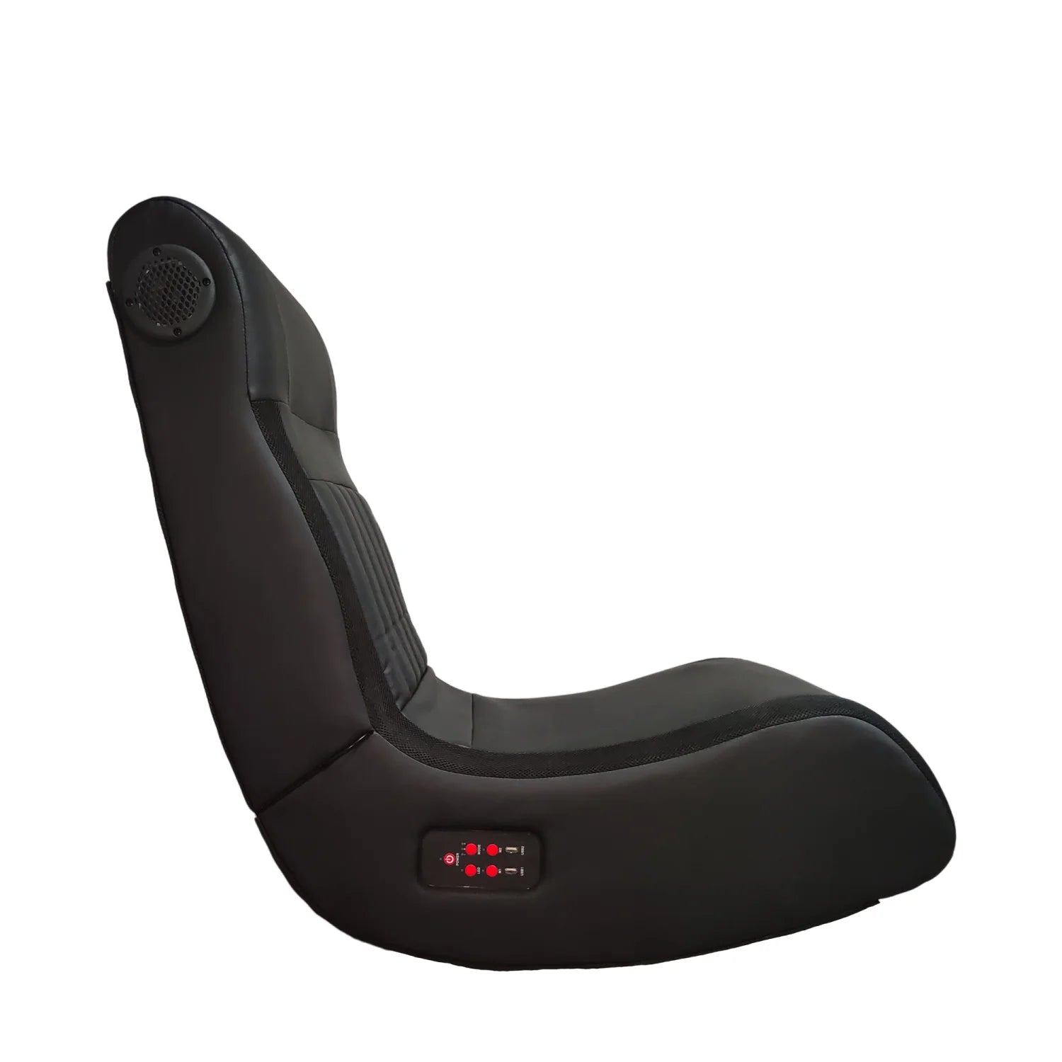 Folding Gaming Chair with Metal Speakers, RGB Lighting, Bluetooth, Vibration Massage & USB Port