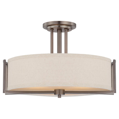 Nuvo Lighting - Gemini-Three Light Semi-Flush Mount-18.38 Inches Wide by 12.25