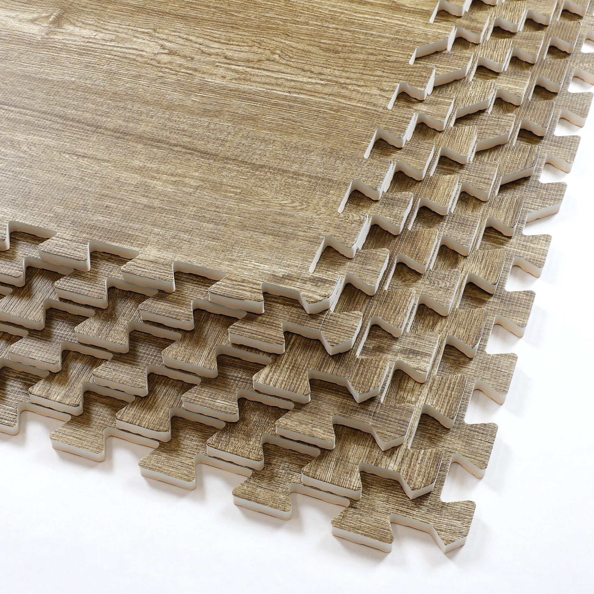 Home Aesthetics 100 Sq. Ft 3/8 Inch Thick Interlocking Foam Mats Flooring,
