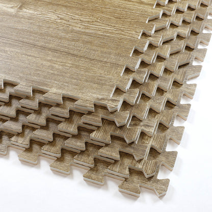 Home Aesthetics 100 Sq. Ft 3/8 Inch Thick Interlocking Foam Mats Flooring,