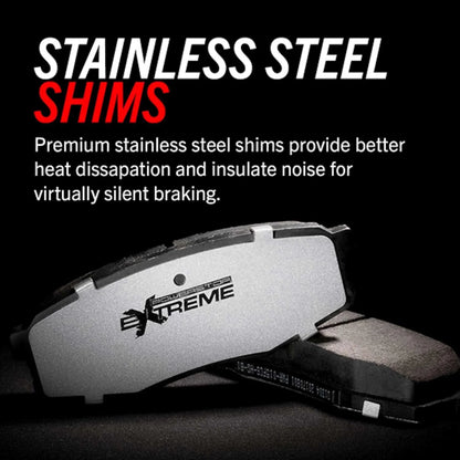 Power Stop Front Z26 Street Warrior Carbon-Fiber Ceramic Brake Pads with Hardware Z26-2195