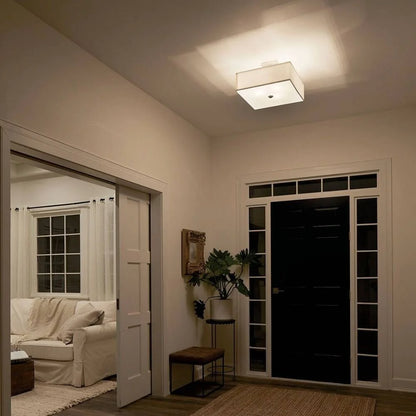 43693NBR-Kichler Lighting-Shailene - 3 Light Semi-Flush Mount - 18 inches wide-Natural Brass Finish
