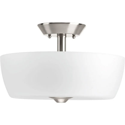 P350060-009-Progress Lighting-Leap - Close-to-Ceiling Light - 2 Light in Modern style - 14 Inches wide by 8.88 Inches high-Brushed Nickel Finish