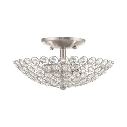 Livex Lighting - Cassandra - 2 Light Semi-Flush Mount in Glam Style - 11 Inches