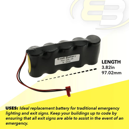5pc Emergency Lighting Battery for Powersonic 026139 A1314610