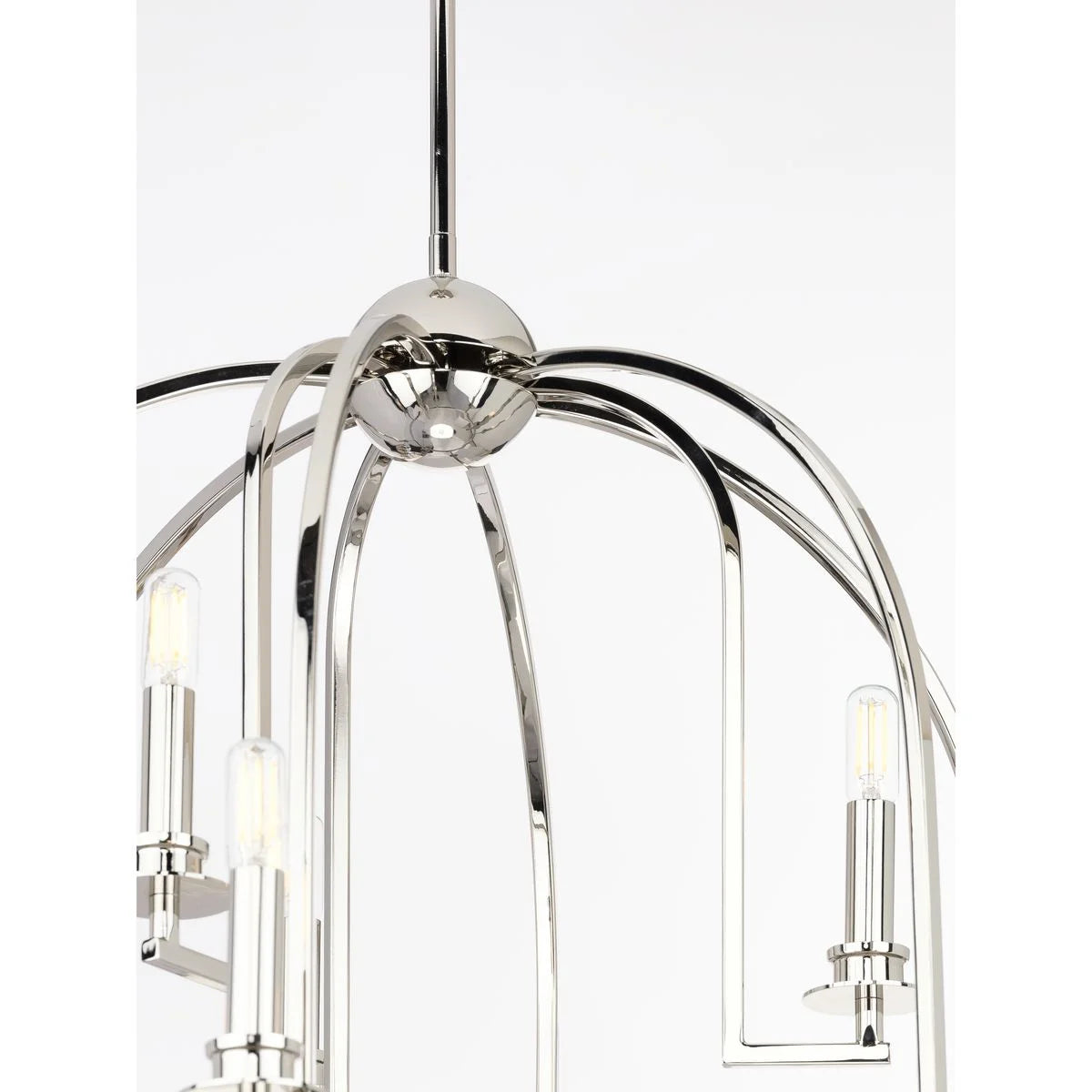 P400187-031-Progress Lighting-Seneca - Chandeliers Light - 9 Light in Farmhouse style - 30 Inches wide by 20.88 Inches high-Black Finish