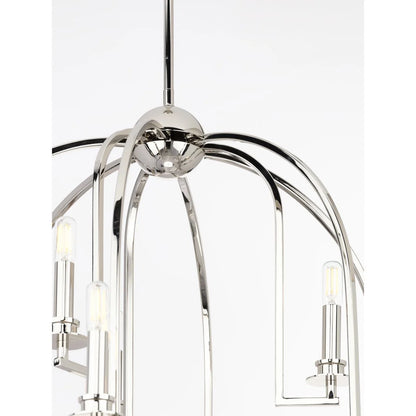 P400187-031-Progress Lighting-Seneca - Chandeliers Light - 9 Light in Farmhouse style - 30 Inches wide by 20.88 Inches high-Black Finish
