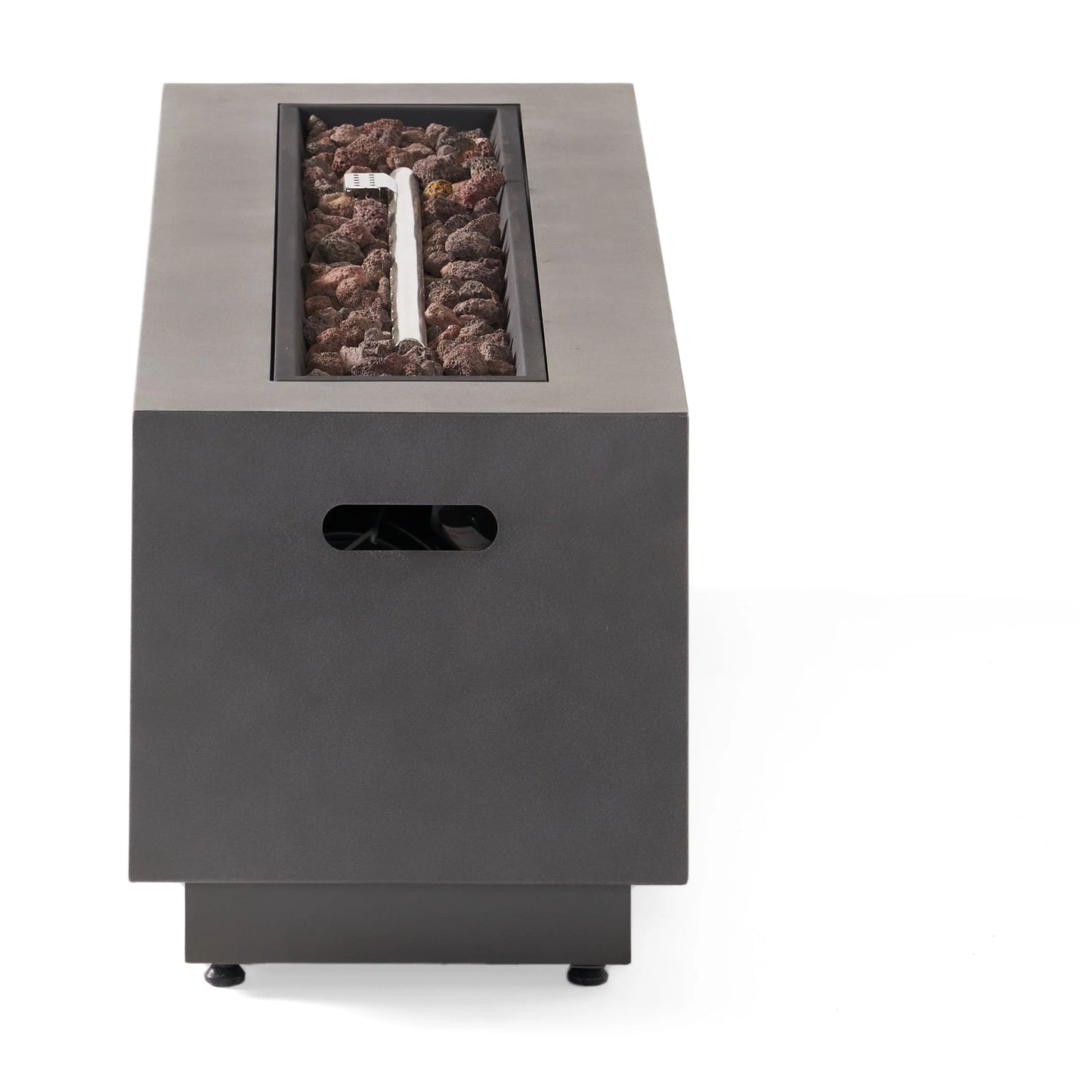 Christopher Knight Home Wellington Outdoor 50,000 BTU Rectangular Fire Pit (No Tank Holder) by Brushed Brown