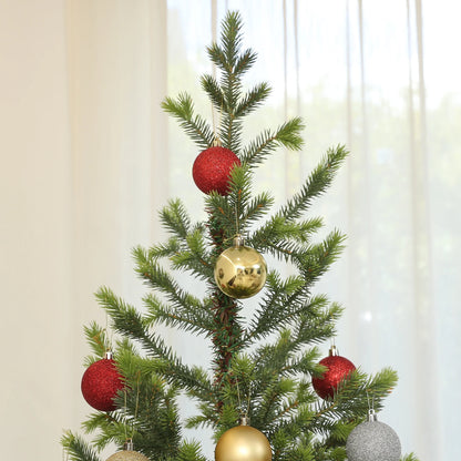 HOMCOM 6ft Artificial Sparse Christmas Tree with Steel Stand and 1933 Tips for Home Office Holiday