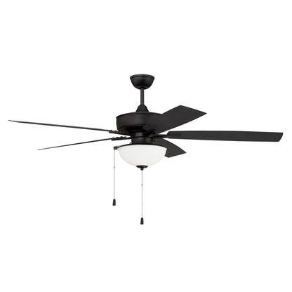 OS211PN5-Craftmade Lighting-Outdoor Super Pro - 5 Blade Ceiling Fan with Light Kit In Classic Style-60 Inche Wide-Painted Nickel Finish