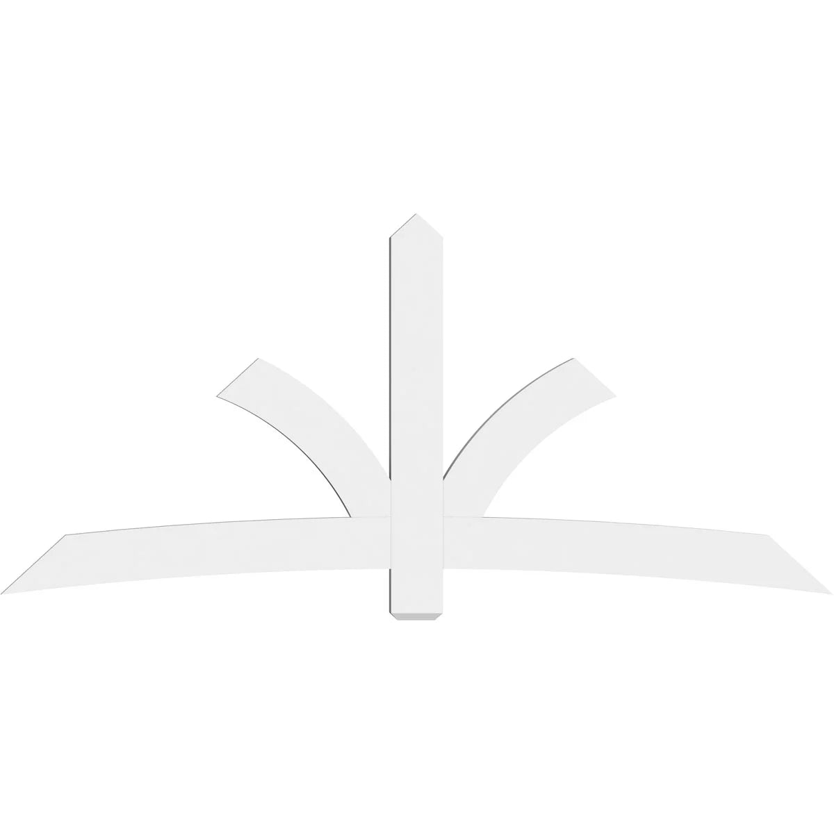 96"W x 44"H x 2"D x 6"F, 11/12 Pitch, Davenport Architectural Grade PVC Gable Bracket