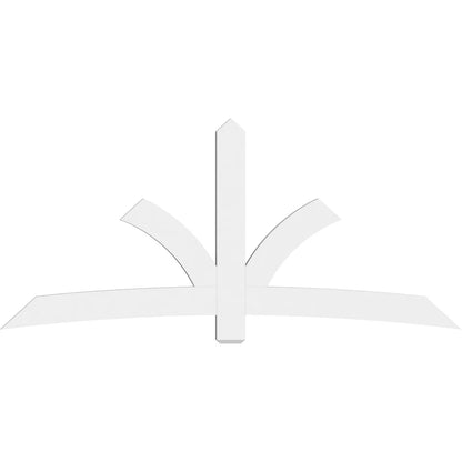 96"W x 44"H x 2"D x 6"F, 11/12 Pitch, Davenport Architectural Grade PVC Gable Bracket