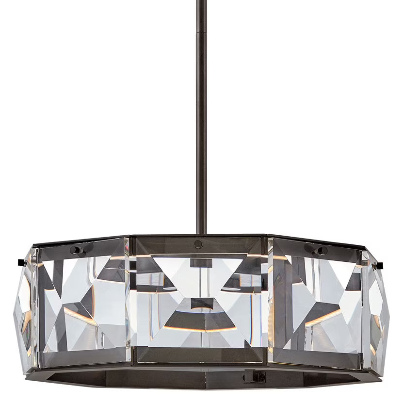 32W Led Medium Convertible Semi-Flush Mount In Glam Style-11 Inches Tall And 19.5 Inches Wide Hinkley Lighting Fr30103bx