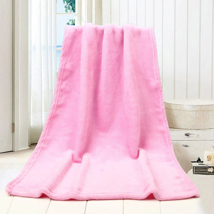 Naughtyhood Christmas Home Textiles 50X70CM Fashion Solid Soft Throw Kids Blanket Warm Coral Plaid Blankets Flannel Clearance sale