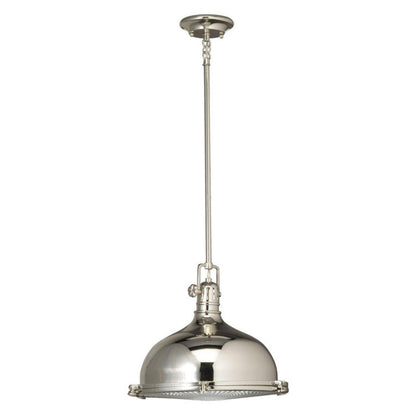 2666PN-Kichler Lighting-1 light Pendant - with Vintage Industrial inspirations - 12 inches tall by 13.25 inches wide-Polished Nickel Finish