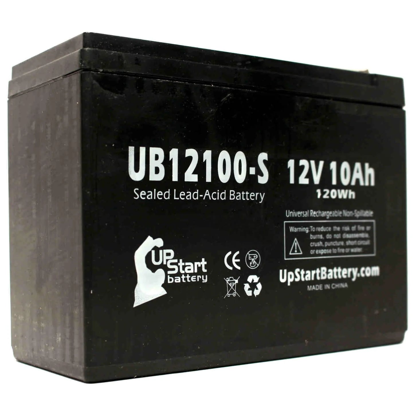 2 Pack 12V 10Ah Battery Replacement for Neuton Mowers CE5 Lawn Mower, Razor E300, MX350 Scooter - UB12100-S Sealed Lead Acid Battery (AGM, SLA)