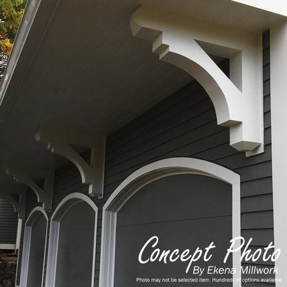Ekena Millwork 3 1/2"W x 22"D x 30"H Merced Craftsman Smooth Bracket, Douglas Fir