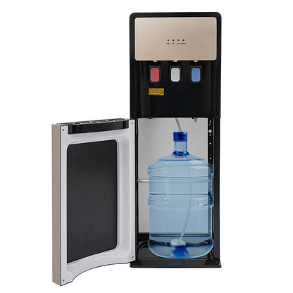 Bottom Loading Water Dispenser, 3 Temperatures (Hot, Cold, Room Temp), 500W Heating & 90W Cooling, Champagne Gold, Floor Standing Water Cooler for Home & Office