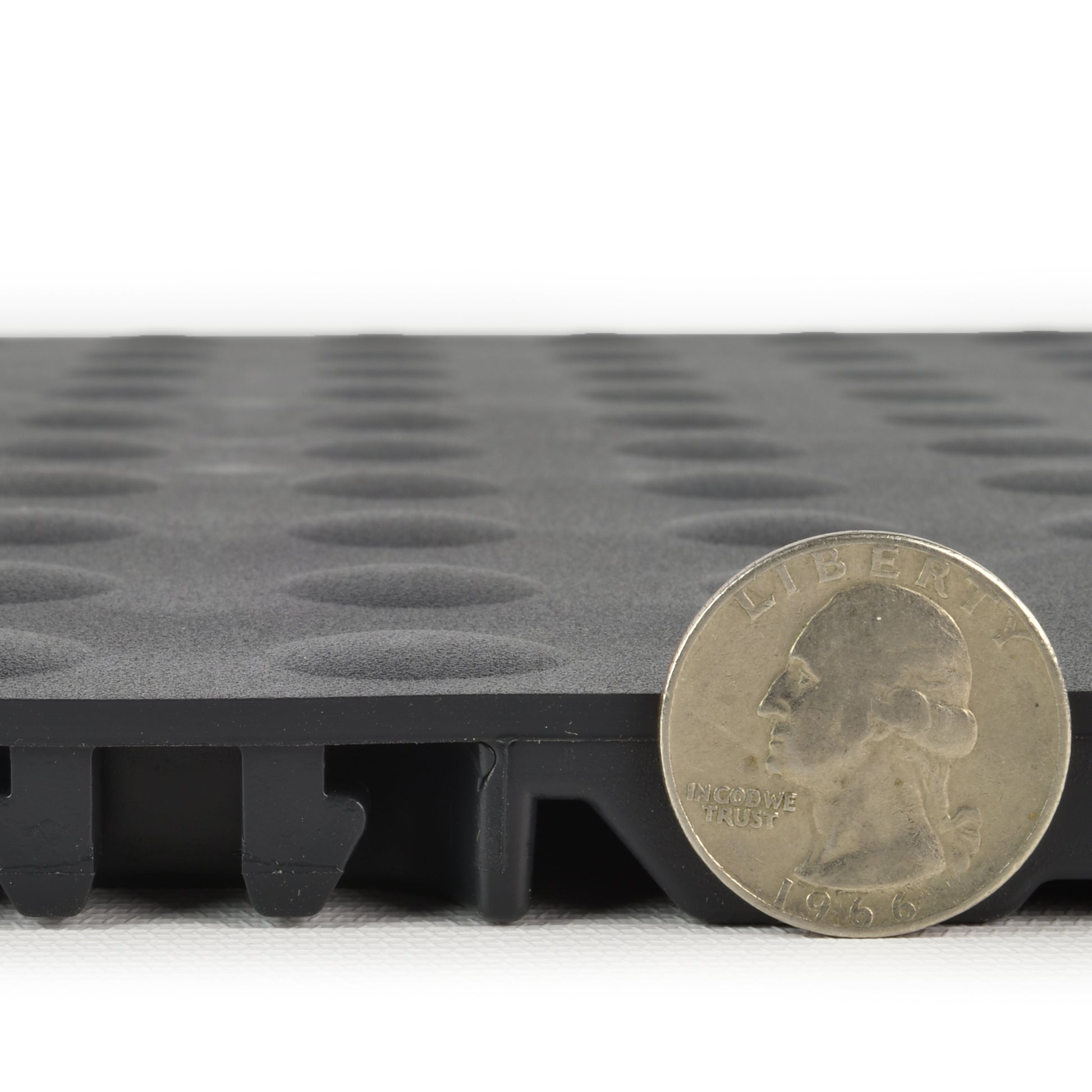 Greatmats 12" x 12" Black PVC Interlocking Floor Mats 25 Sq Ft Coverage Area Waterproof 25 Pieces