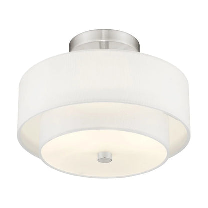 Livex Lighting Claremont Ceiling Mount in Brushed Nickel