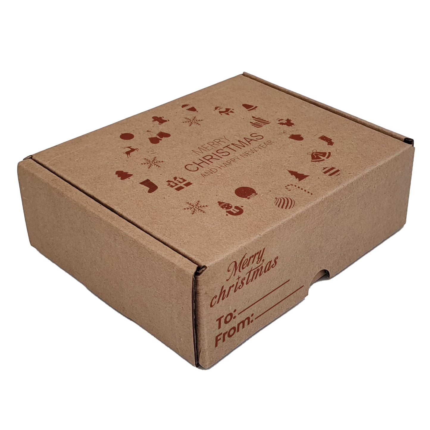 Ucanpack Christmas Mailing Boxes 7 x 5 x 3" - Xmas New Year Printed Holiday Gift Shipping Boxes - Holiday Shipping Box Made In USA Christmas Box Shipping Box Cardboard Shipping Boxes