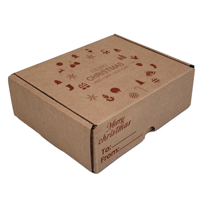 Ucanpack Christmas Mailing Boxes 7 x 5 x 3" - Xmas New Year Printed Holiday Gift Shipping Boxes - Holiday Shipping Box Made In USA Christmas Box Shipping Box Cardboard Shipping Boxes